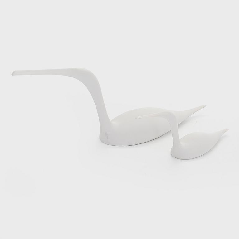 Tapio Wirkkala, figuriner, 2 st, "Kungsfiskare", porslin, Rosenthal, Tyskland.