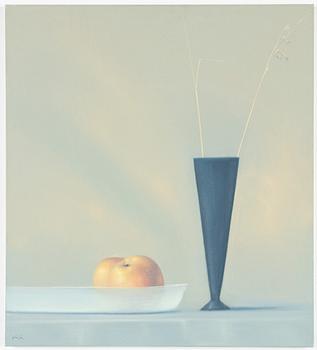 Peter Frie, Still Life with Vase and Apple.