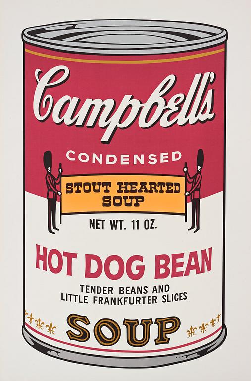 Andy Warhol, "Hot Dog Bean" from "Campbell's Soup II".