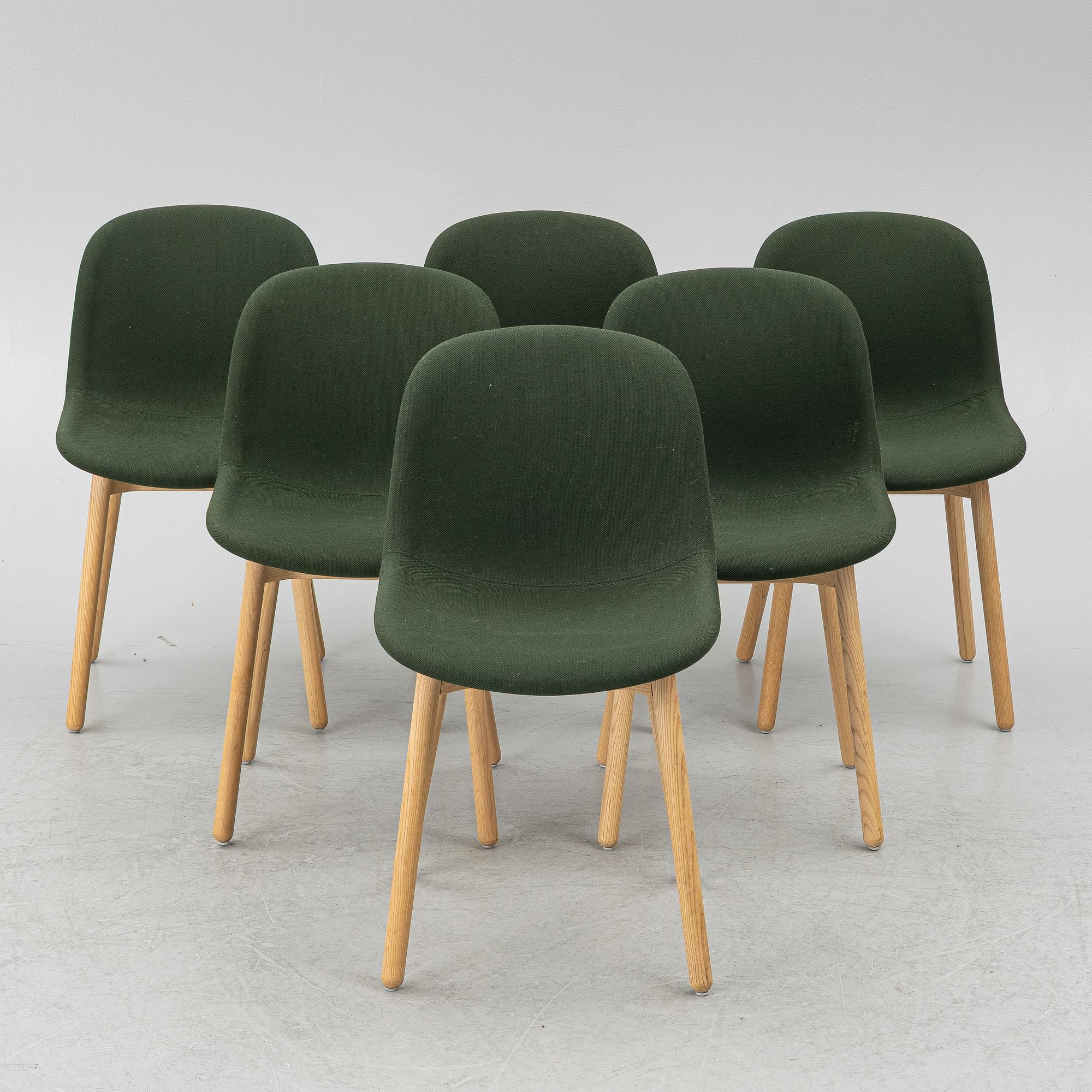 Sebastian Wrong, six 'Neu 13' chairs, Hay.