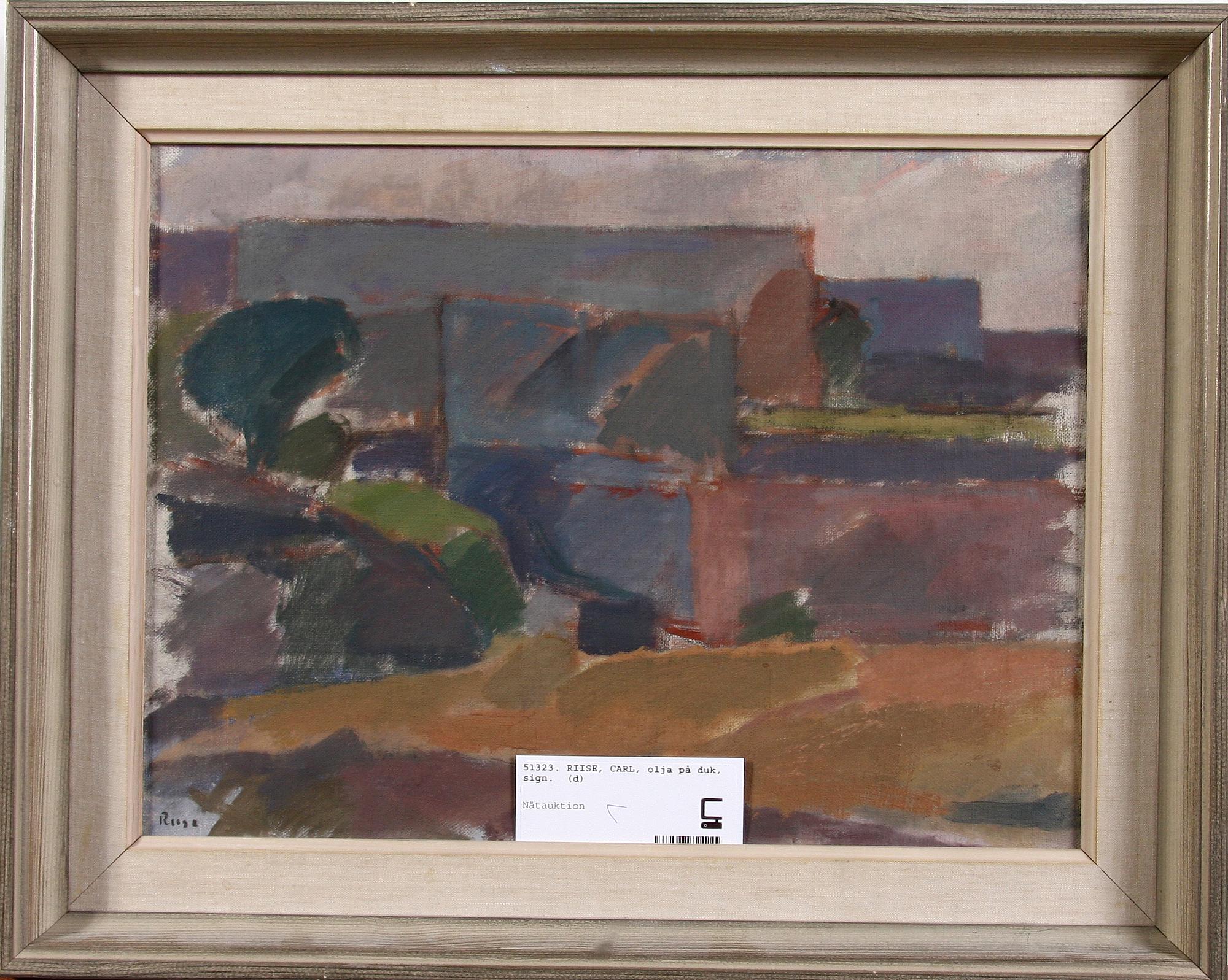RIISE, CARL, olja på duk, sign.