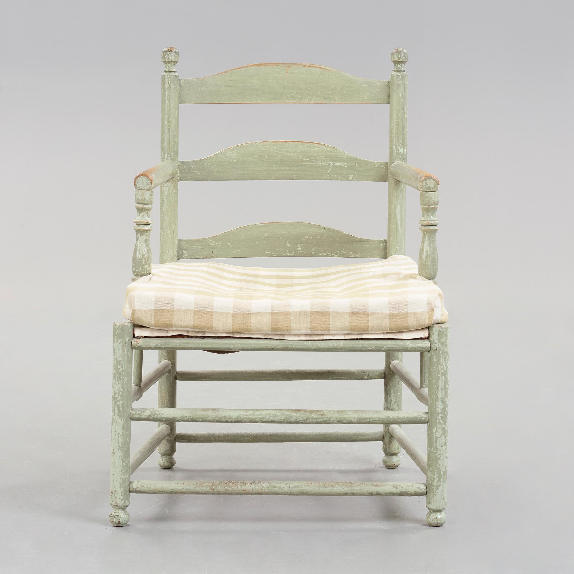 A Gustavian armchair.