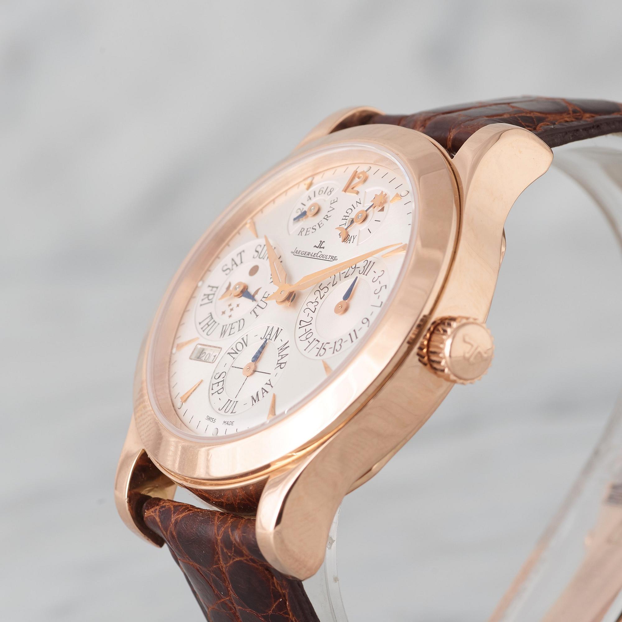 JAEGER-LeCOULTRE, Master Eight Days Perpetual, wristwatch, 41,5 mm,