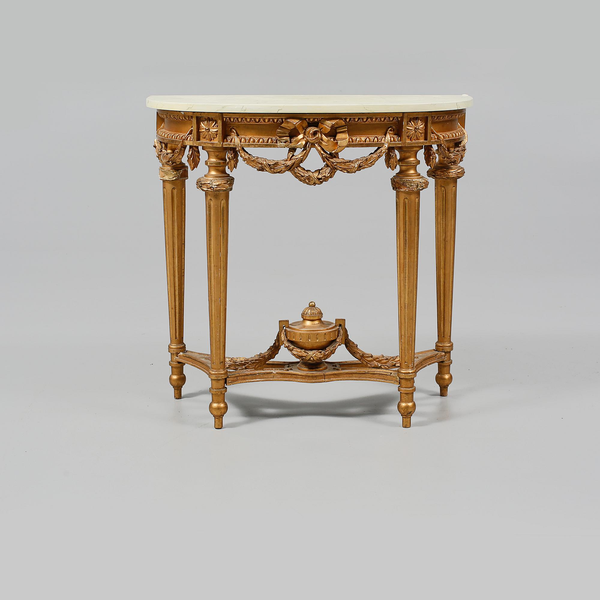 KONSOLBORD, gustaviansk stil, sent 1800- / tidigt 1900-tal.