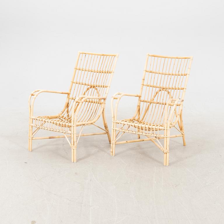 Badhusfåtöljer ett par  Larssons korgmakeri sent 1900-tal/2000-tal.