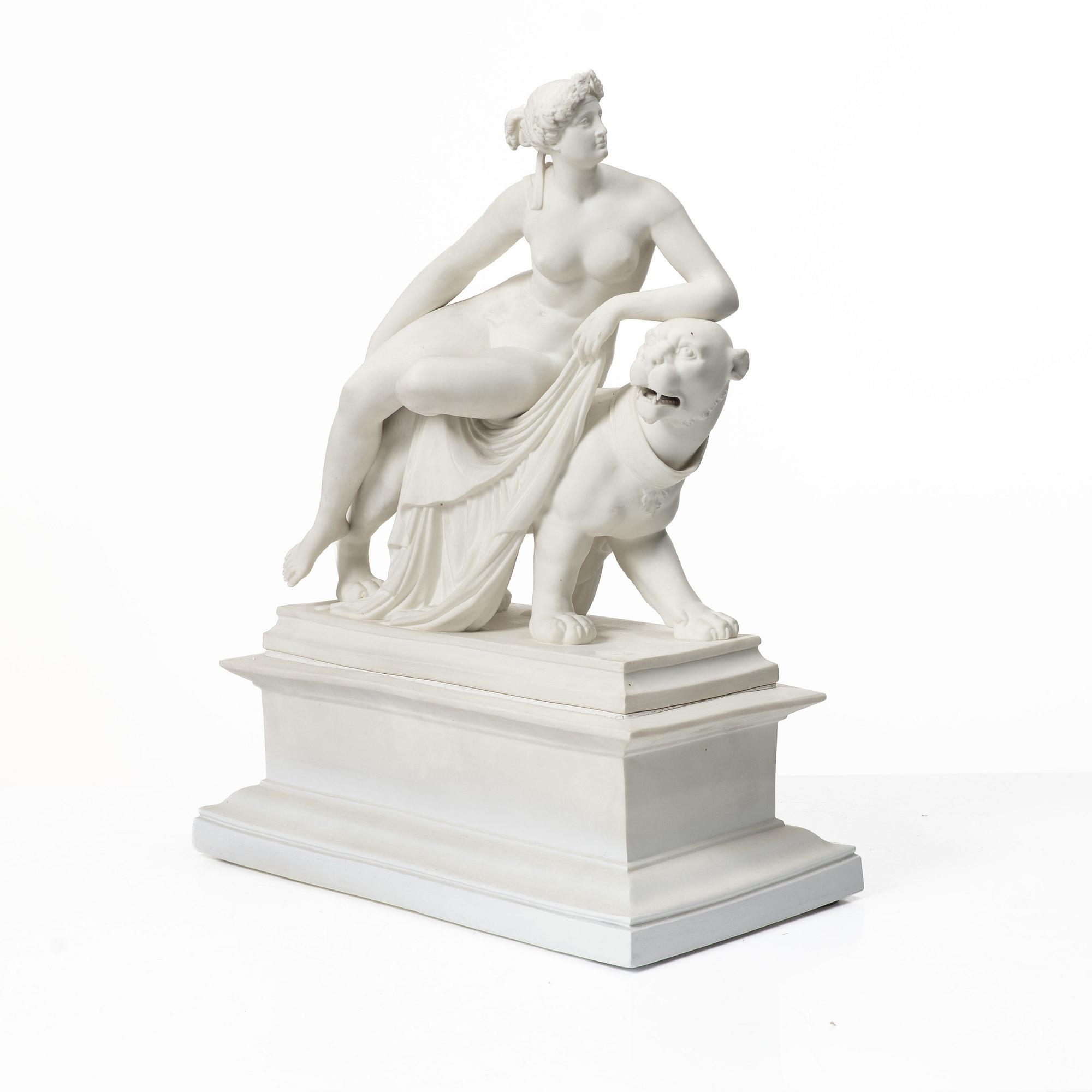 Johann Heinrich von Dannecker, efter, "Ariadne på pantern", parian, Gustavsberg.