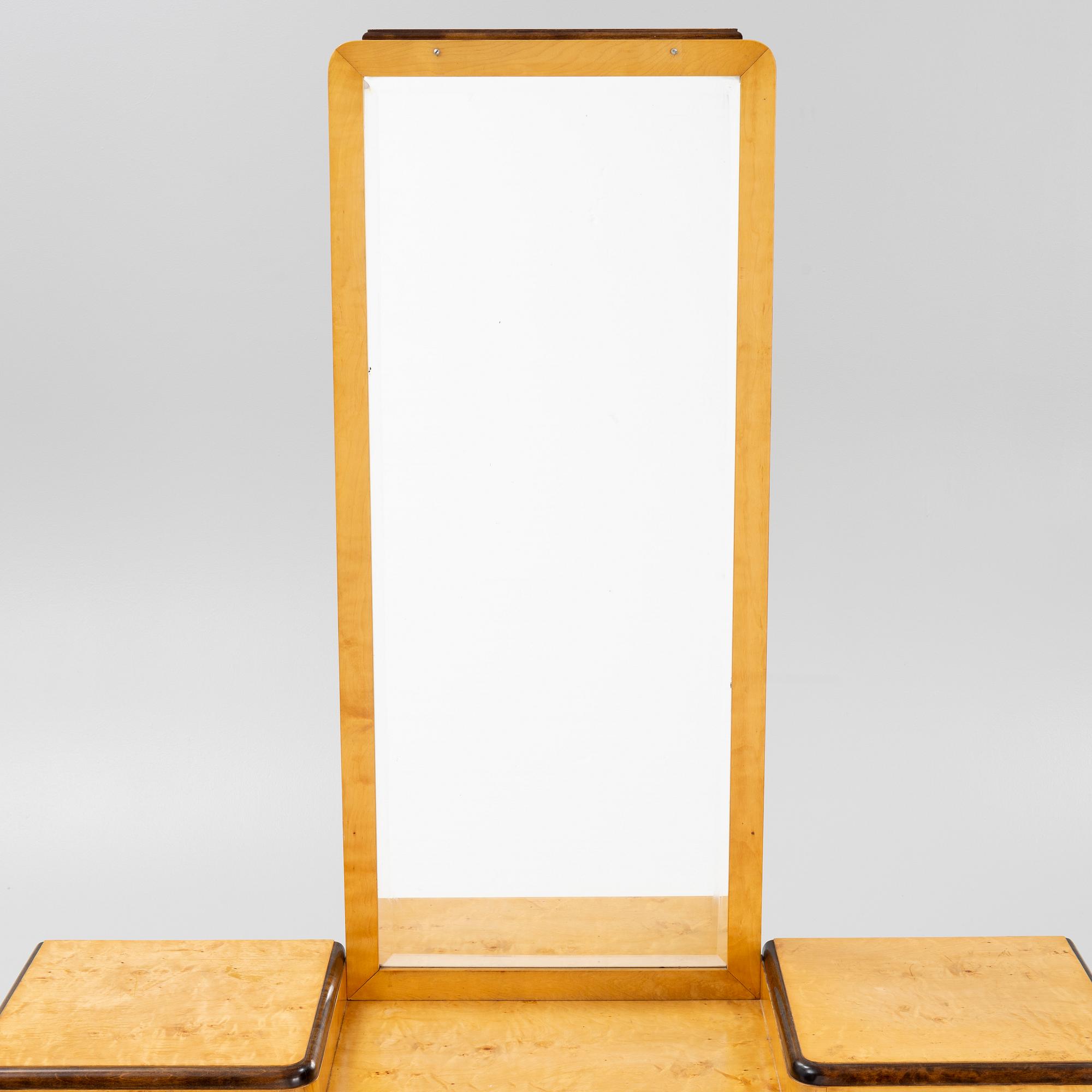 Sminkbord, pall och spegel, Art Deco,  1930-tal.