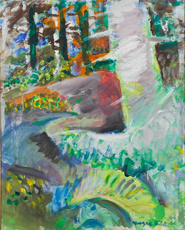 Yngve Bäck, öljy kankaalla, signeerattu ja epäselvästi päivätty.