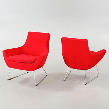 A pair armchairs named "Happy", designed by Roger Persson for Swedese, 21th century.