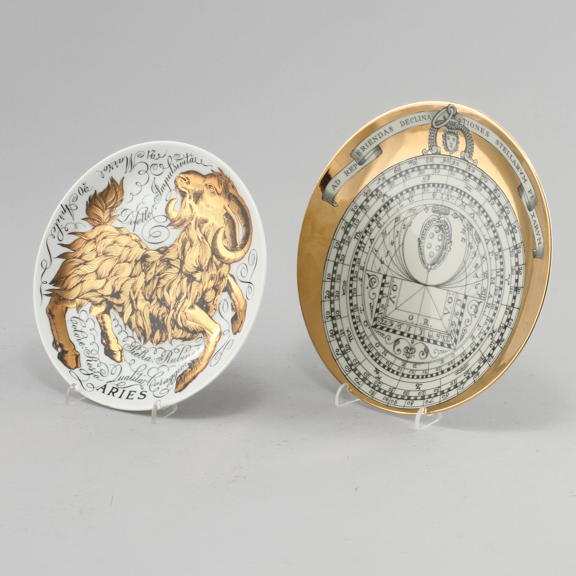 FAT, 2 st, porslin, Piero Fornasetti, Milano Italien 1966/72.