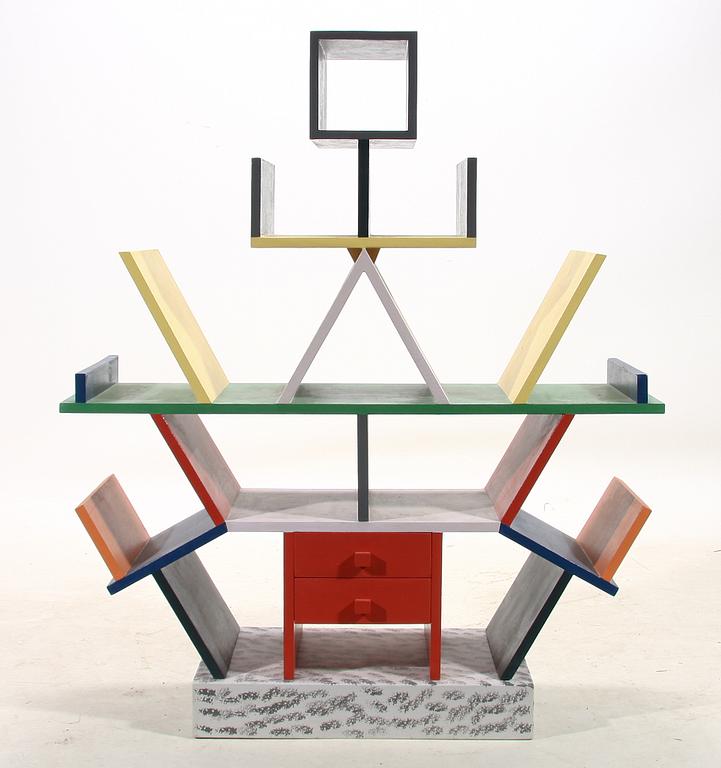 HYLLA, kopia efter Ettore Sottsass Memphisgruppen, 1980-tal.