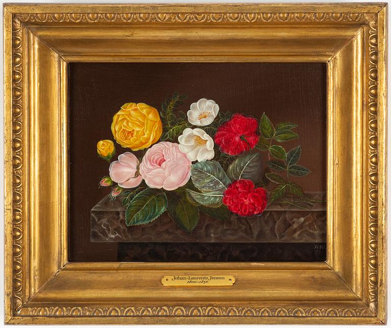 Johan Laurentz Jensen, Attributed. Floral still life.