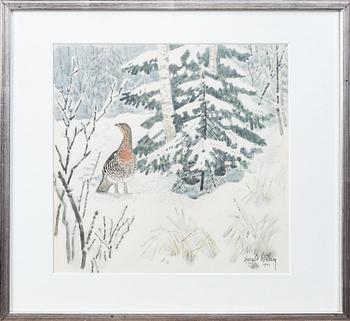 HARALD WIBERG, akvarell, signerad och daterad 1974.