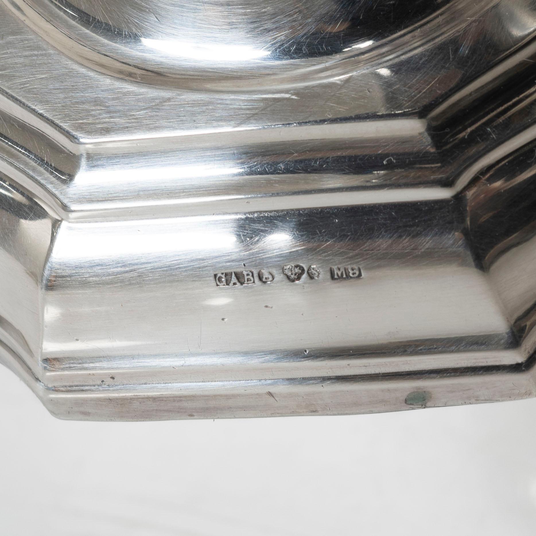 Candelsticks, a pair, silver GAB, Stockholm 1962.