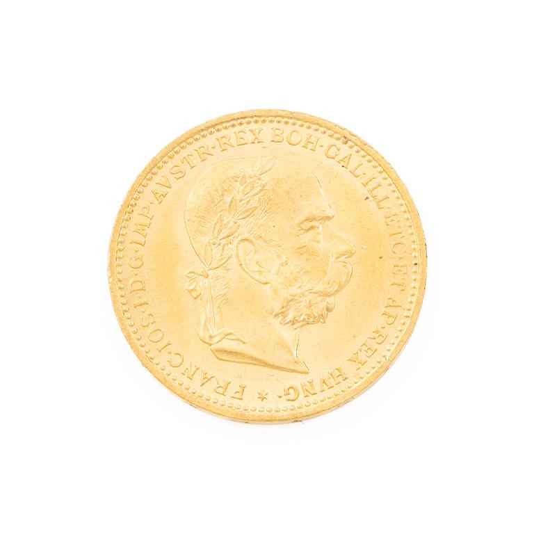 Gold coin, Austria-Hungary, 20 Corona, 1895.