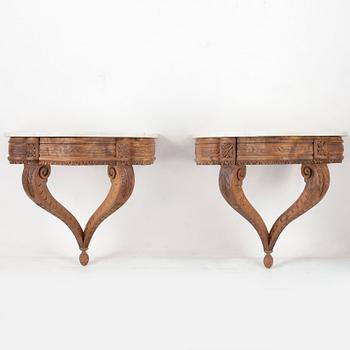 KONSOLBORD, ett par, trä, gustaviansk stil, 1900-talets slut.