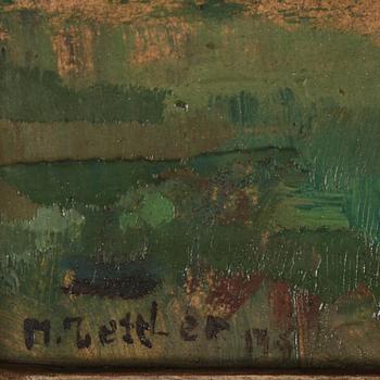 MAX ZETTLER, 2st, olja på pannå, signerade.