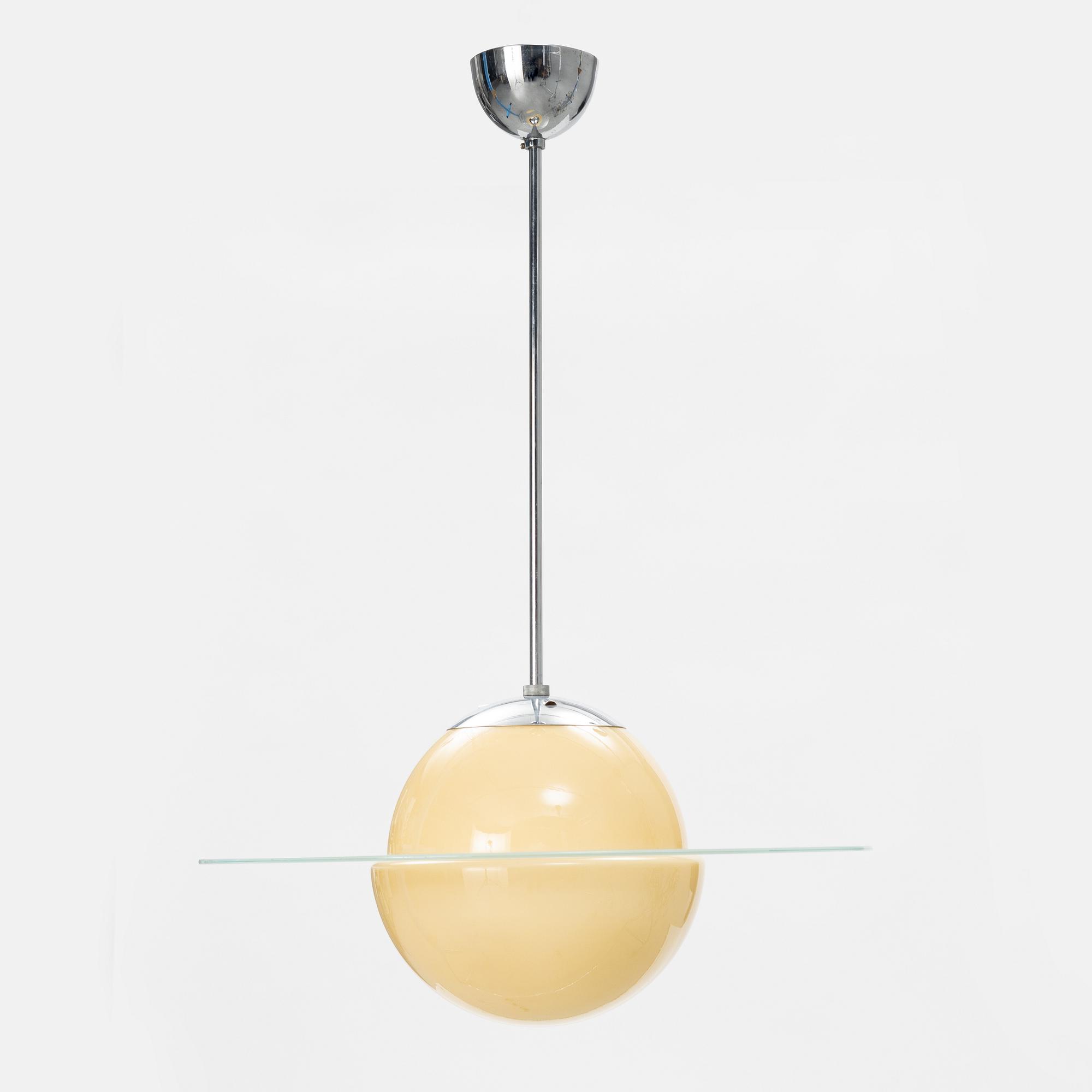 Taklampa, saturnusmodell, 1900-talets mitt.