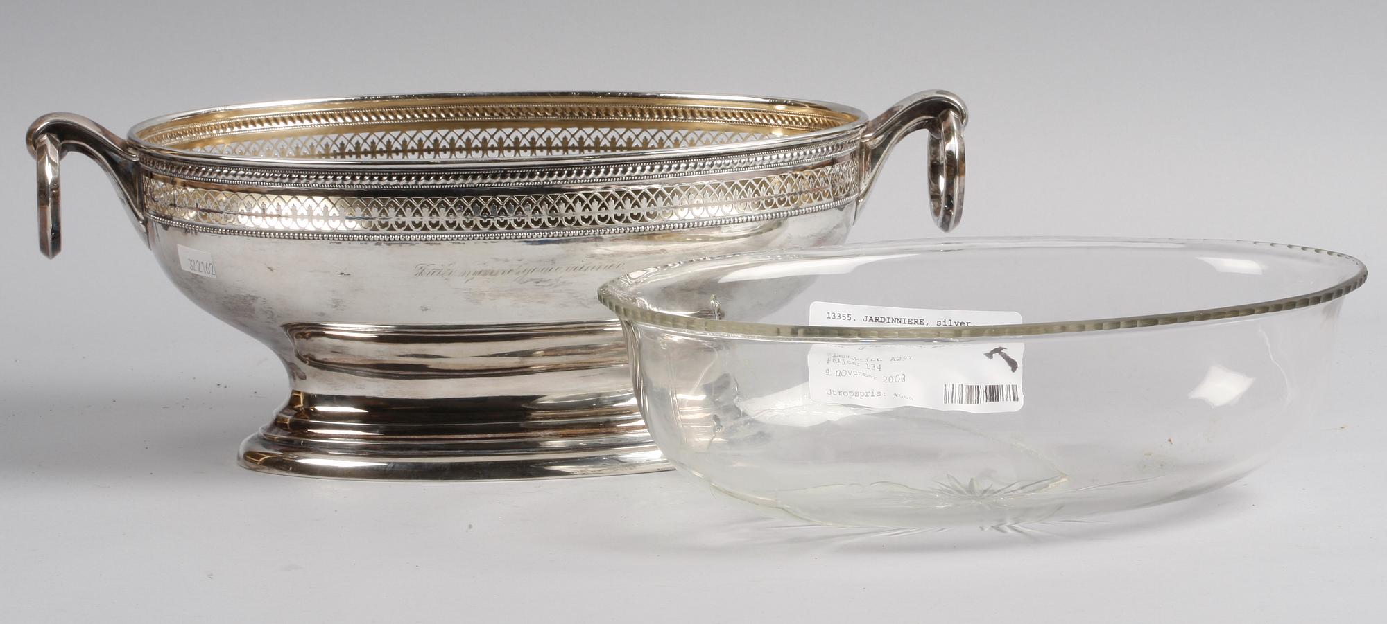 JARDINIERE, silver. C. E. Hallengren, 1920.