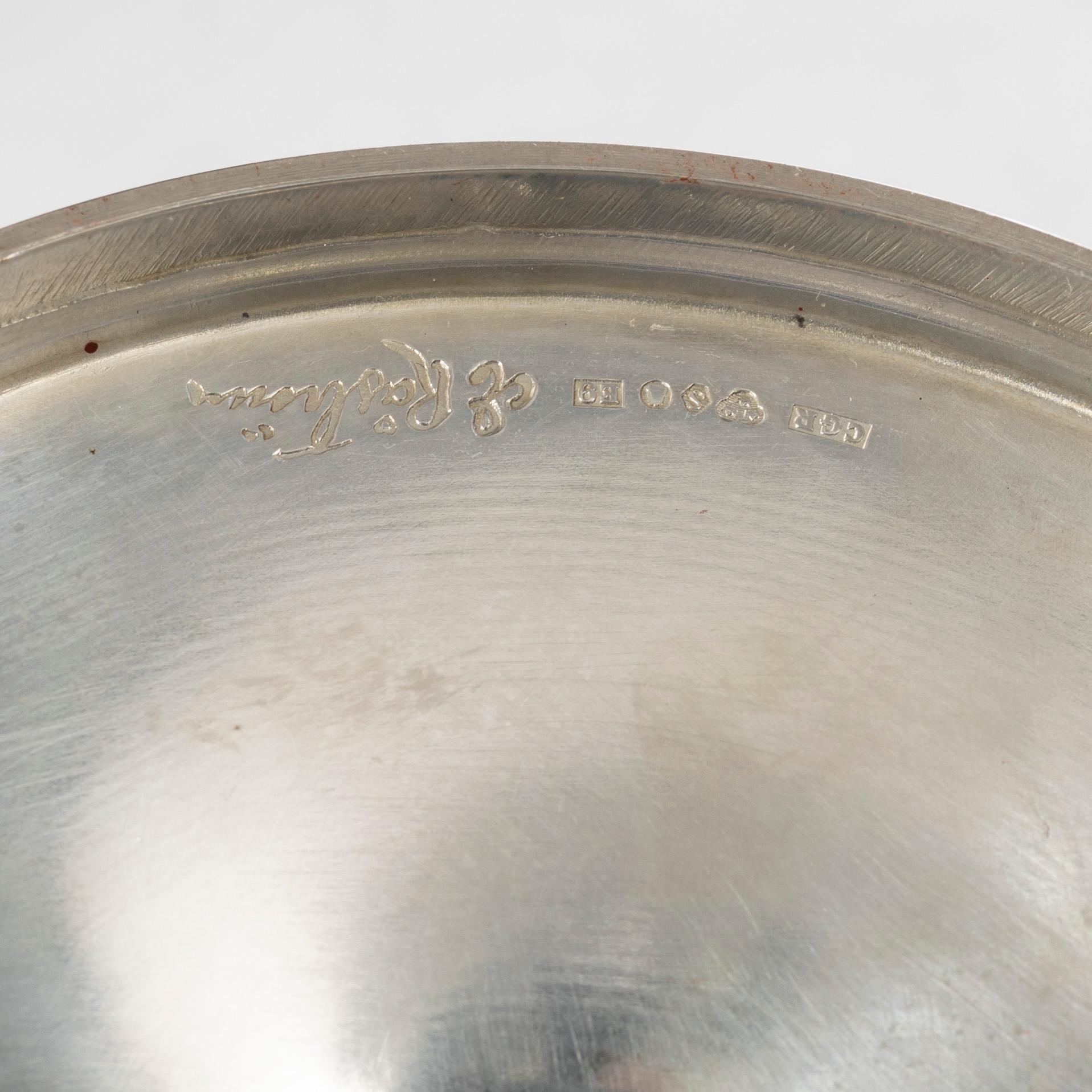 Eric Råström, Candelsticks, a pair, silver, CG Råström, Stockholm 1955.