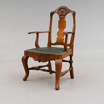 KARMSTOL, senbarock, 1700-tal.