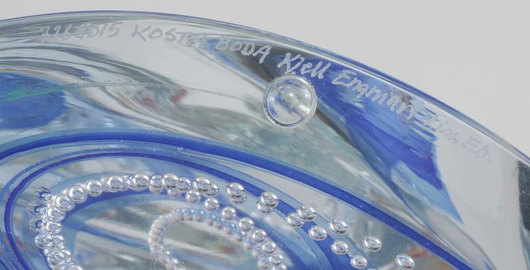 SKULPTUR, glas, Kjell Engman, Kosta Boda, 1900-talets andra hälft.