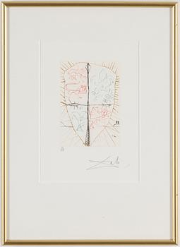 SALVADOR DALÍ,  Coulor-printed drypoint etchings, signed 86/250.