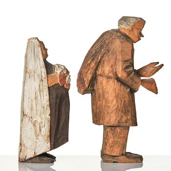 Axel Petersson Döderhultarn, "Bröllop" (The wedding) (7 pieces).