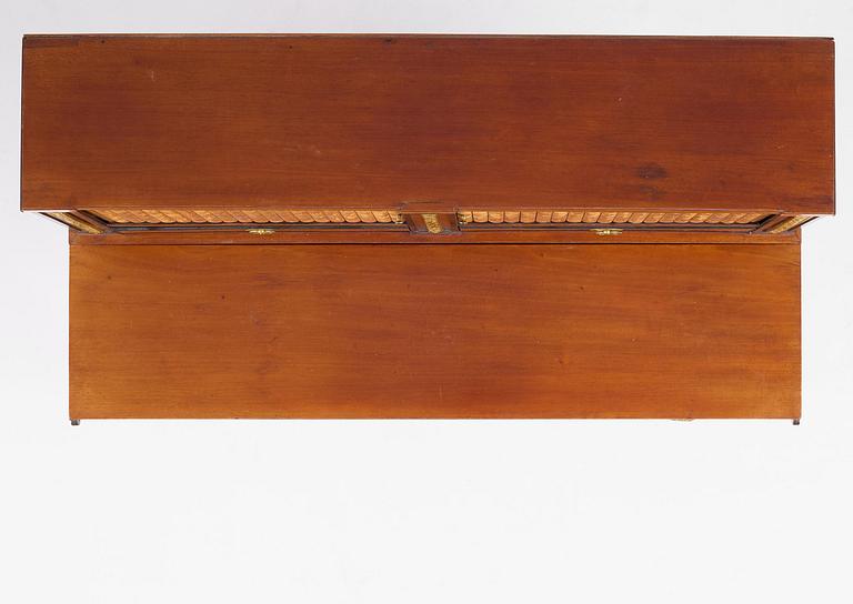A presumably German Louis XVI mahogany desk, late 18th century.