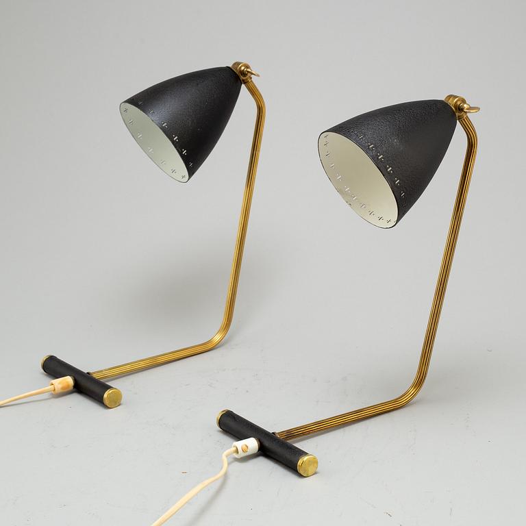 A pair of table lights, 1950's/60's.