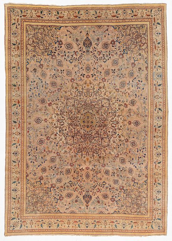 An antique 'Haj Jalili' Tabriz carpet, Northwest Persia, c. 430x310 cm.