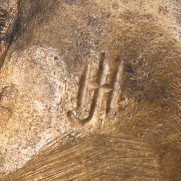 Johannes Hansen,  a signed bronze sculpture.