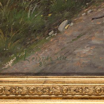 WILHELM FERDINAND LEISNER, two, oil on canvas, signed and dated 89.