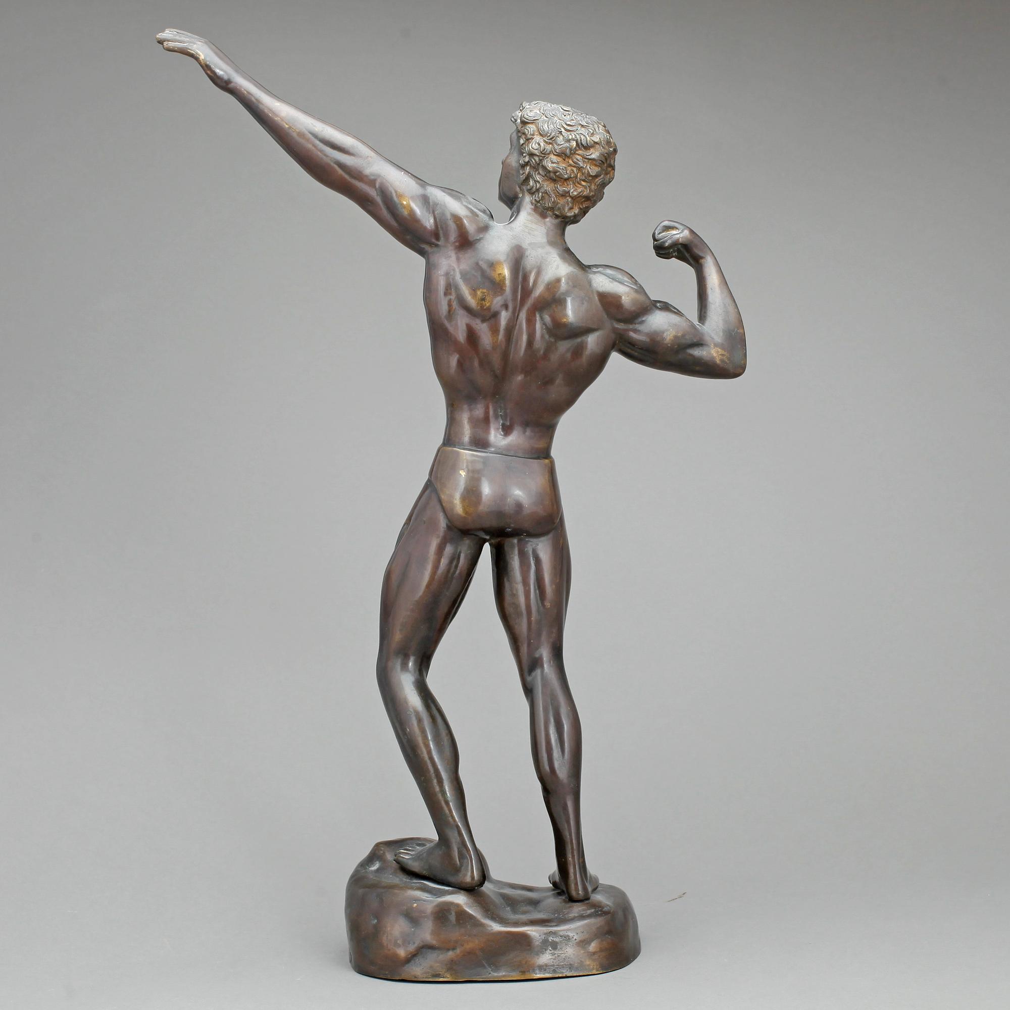 OKÄND KONSTNÄR, skulptur, patinerad brons, 1900-tal.