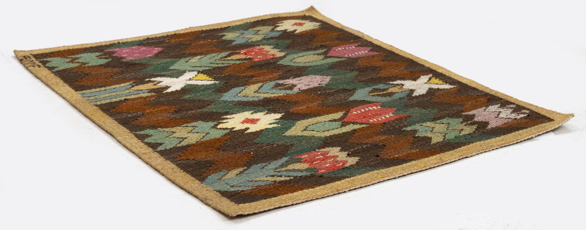 Märta Måås-Fjetterström, vävnad, "Täppan", gobelängteknik, ca 54 x 51 cm, signerad AB MMF.