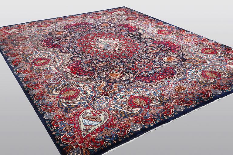 A carpet, Kashmar, ca 382 x 295 cm.
