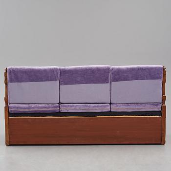A late Gustavian mahogany sofa, Stockholm, late 18th century.