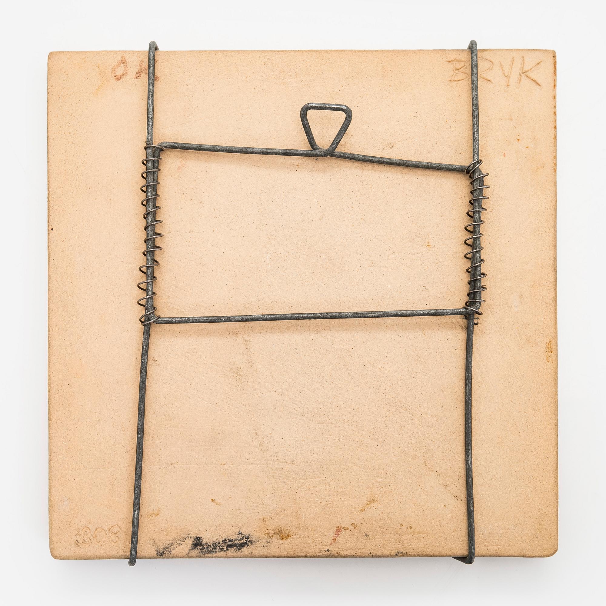 Rut Bryk, Relief, stoneware, signed BRYK.