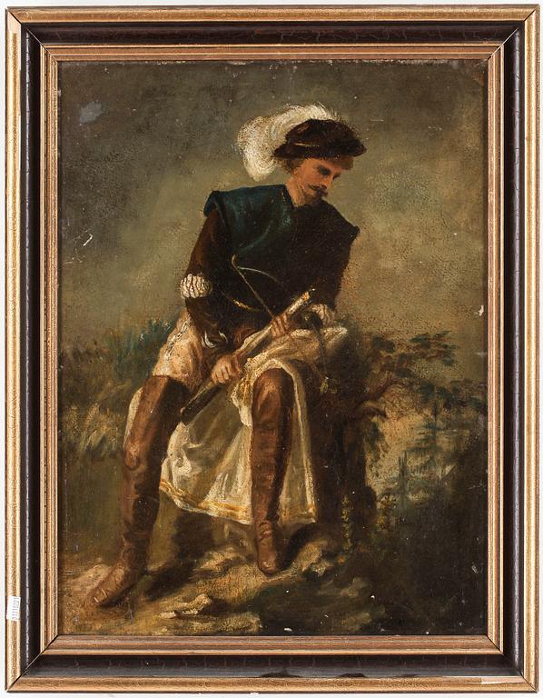 OKÄND KONSTNÄR, olja på duk, ej signerad, 1800-tal.