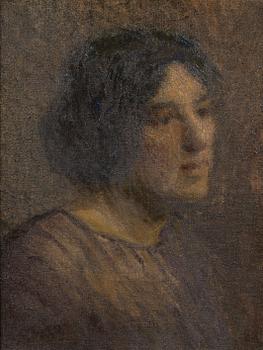 Eugene Carrière, Woman with dark hair.