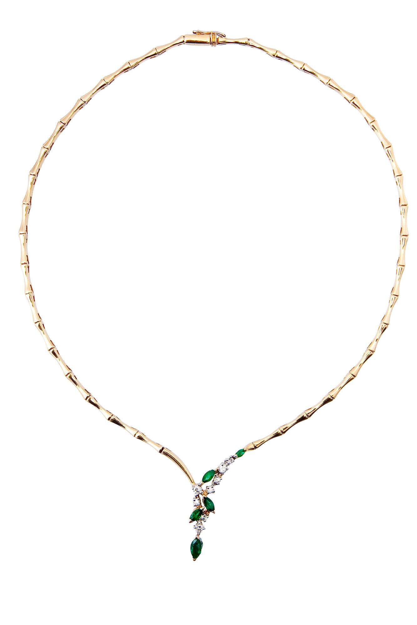 DIAMANT / SMARAGD COLLIER.