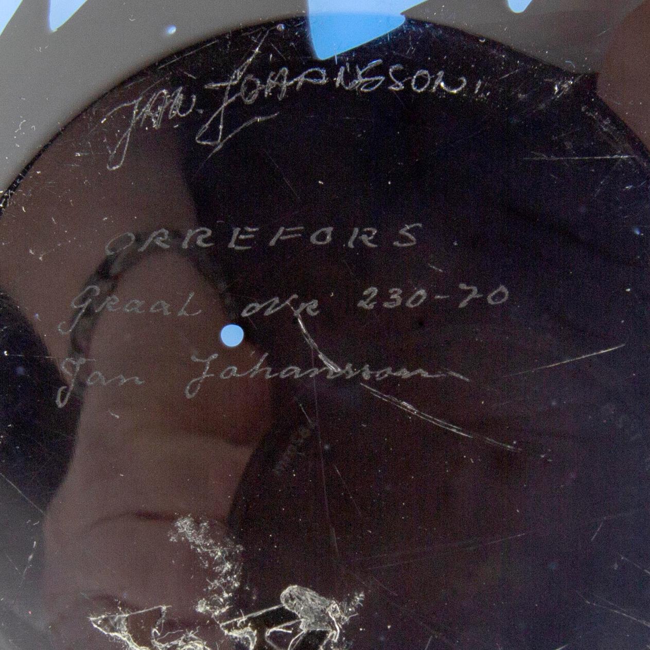 Jan Johansson, Graal bowl signed and numbered Orrefors.