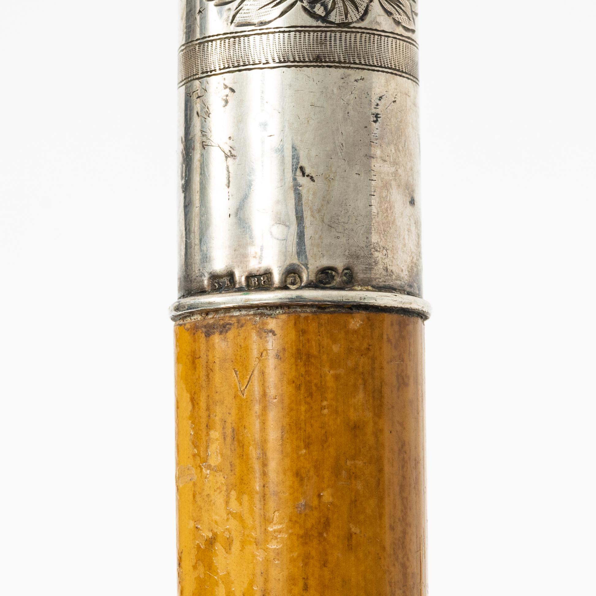 Käppar, 6 st, trä och silver, bl.a. MGAB, Uppsala, 1960.