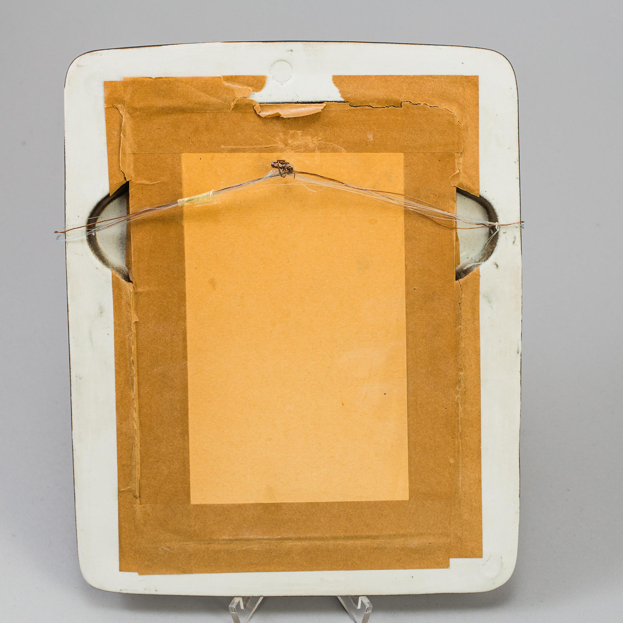 A stoneware mirror by Lisa Larson, Gustavsberg.