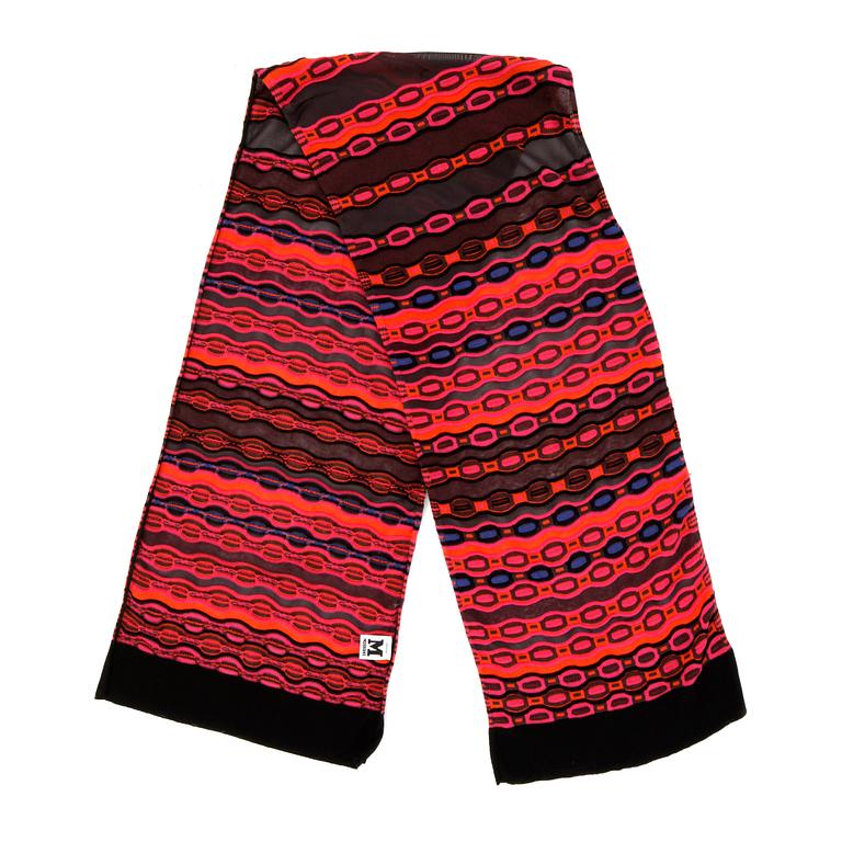 MISSONI, a multi-coloured shawl.