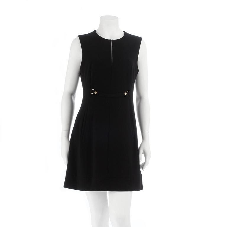 DIANE VON FURSTENBERG, a black wool blend dress, size 8.