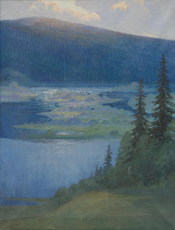 Olof Walfrid Nilsson,  "Sommarkväll vid Dalby, Wärmland".