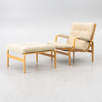 Bruno Mathsson, Fåtölj med fotpall, "Ingrid", Dux.