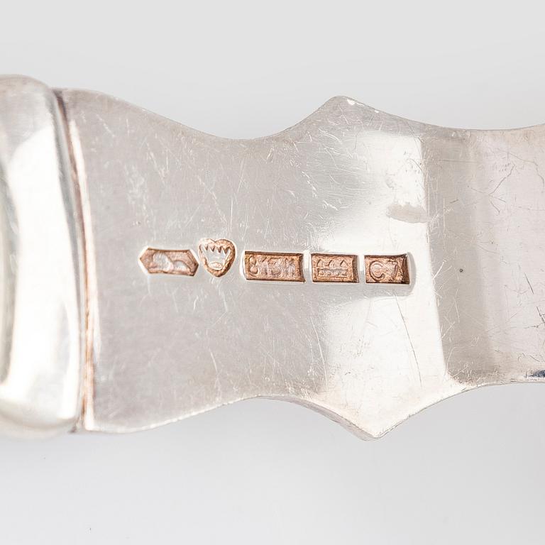 Bestickuppsättning, 78 delar, silver, "Chippendale", Kultakeskus Tavastehus 1955-1959.