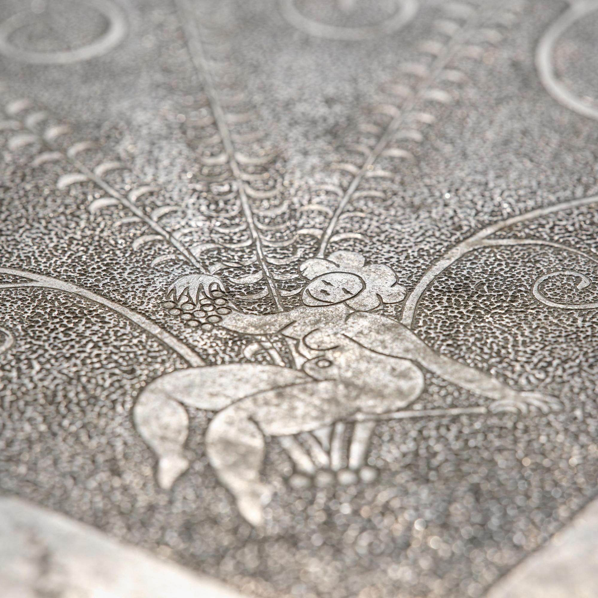 Anna Petrus, a pewter top tray table on a base by Uno Åhrén, executed in her studio, Stockholm, ca 1922-25.